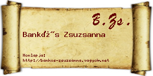 Bankós Zsuzsanna névjegykártya